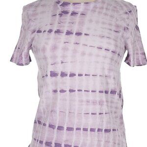 Lululemon Shibori/Tie Dye Purple White SS Crew Neck, Size 8